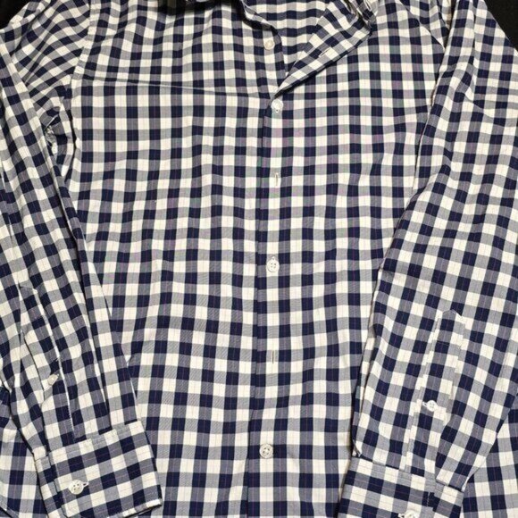 Bonobos Slim Fit Blue & White Checkered Button-Down Shirt Size Medium - Picture 5 of 16